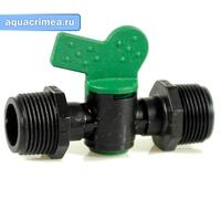 Кран цилиндрический 16 х 1/2 НР с накидной гайкой IVVMA27MON16B